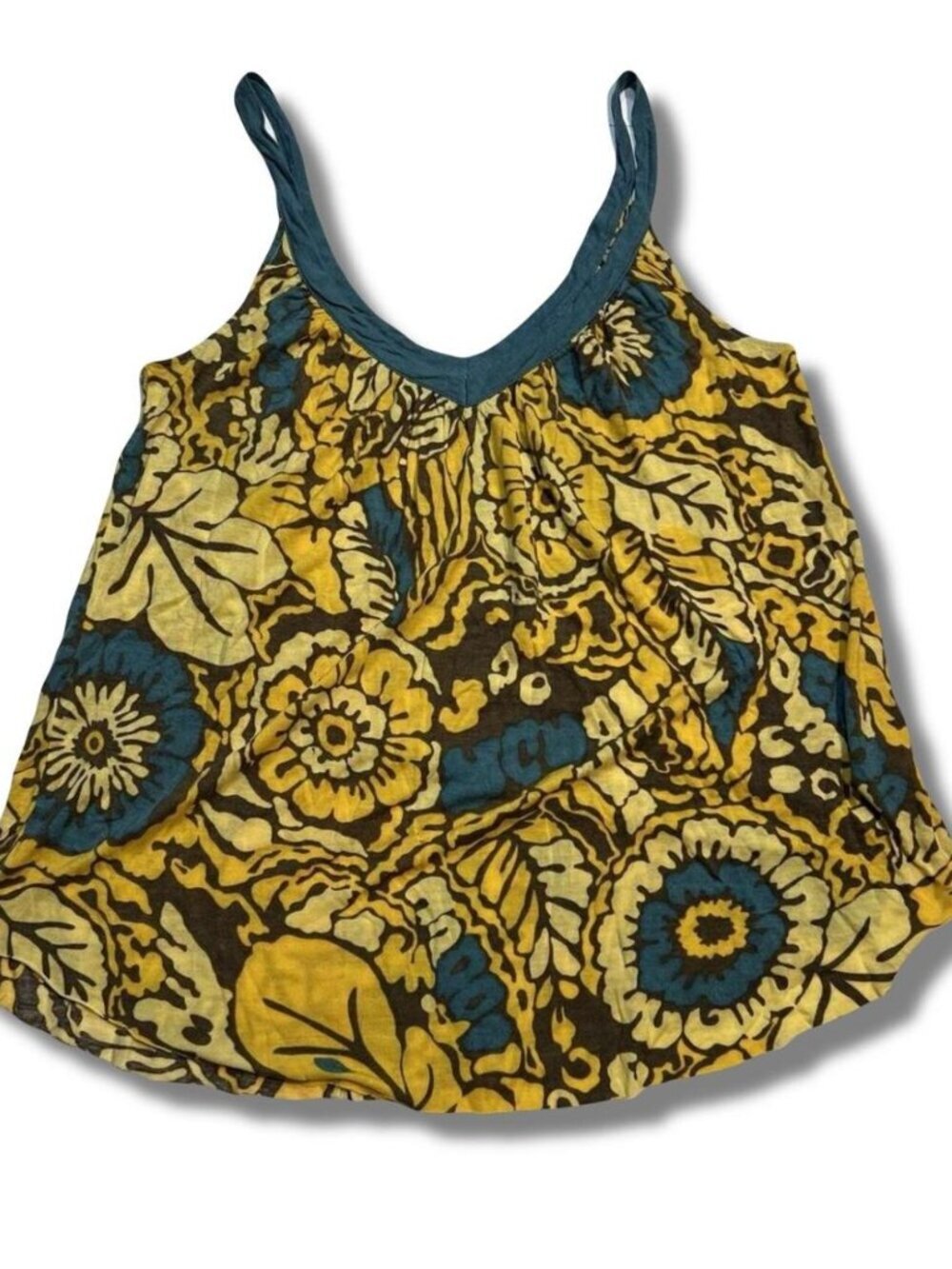 Vintage Free People Yellow Boho Blouse SIze XS